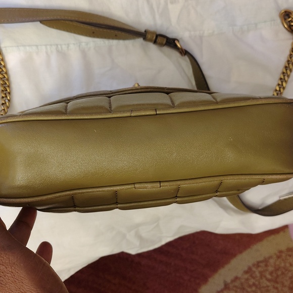 Tory Burch Olive Green Quilted Crossbody Bag - Picture 5 of 9